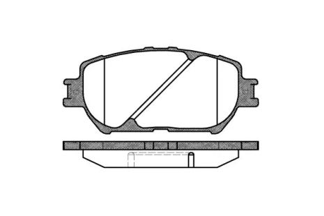 Комплект гальмівних колодок, дискове гальмо TOYOTA SOLARA, REMSA (088400)