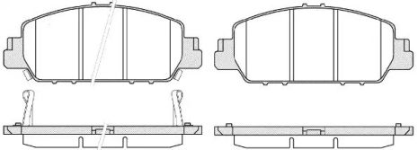 Комплект тормозных колодок, дисковый тормоз HONDA HR-V, WOKING (P1448302)