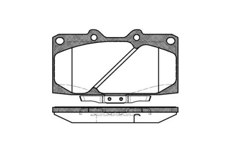 Комплект тормозных колодок, дисковый тормоз SUBARU IMPREZA, NISSAN 200, REMSA (059904)