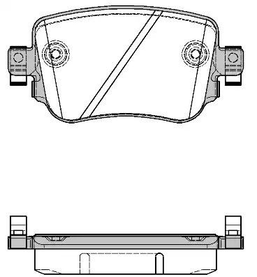 Комплект гальмівних колодок, дискове гальмо SKODA OCTAVIA, SEAT LEON, REMSA (154908)