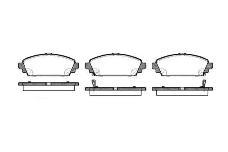 Комплект гальмівних колодок, дискове гальмо HONDA CIVIC, REMSA (070002)