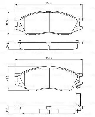 Комплект гальмівних колодок, дискове гальмо NISSAN ALMERA, BOSCH (0986495146)