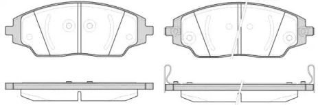 Комплект тормозных колодок, дисковый тормоз CHEVROLET AVEO, REMSA (153702)