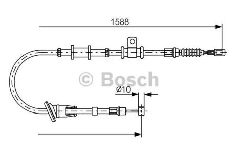 Трос ручного тормоза MITSUBISHI CARISMA, BOSCH (1987482246)