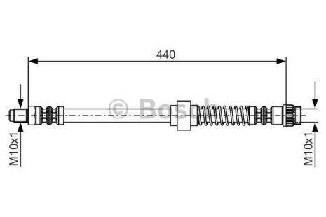 Шланг тормозной PEUGEOT PARTNER, CITROËN XSARA, BOSCH (1987476651)
