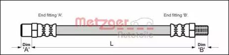 Шланг тормозной MERCEDES-BENZ V-CLASS, METZGER (4110576)