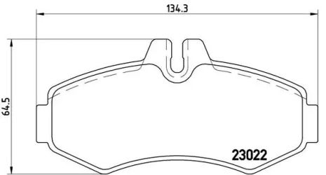 Комплект гальмівних колодок, дискове гальмо MERCEDES-BENZ V-CLASS, BREMBO (P50031)