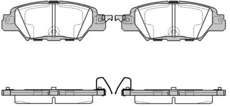 Комплект гальмівних колодок, дискове гальмо MAZDA CX-5, WOKING (P1777300)