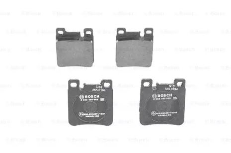 Комплект тормозных колодок, дисковый тормоз CHRYSLER CROSSFIRE, MERCEDES-BENZ E-CLASS, BOSCH (0986460965)