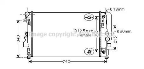 Радиатор охлаждения двигателя MERCEDES-BENZ VITO, AVA COOLING (MSA2460)