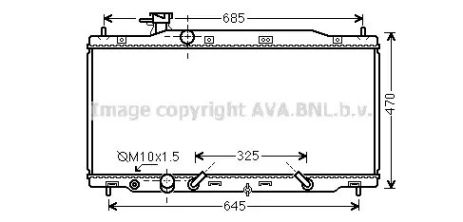 Радиатор охлаждения двигателя HONDA CR-V, AVA COOLING (HD2269)
