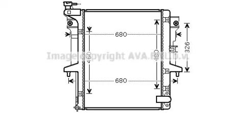 Радиатор охлаждения двигателя MITSUBISHI L200/300, AVA COOLING (MTA2202)