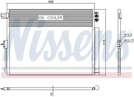 Радиатор, конденсор кондиционера JEEP GRAND, NISSENS (940411)