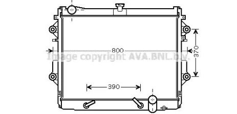 Радиатор охлаждения двигателя TOYOTA LAND CRUISER , AVA COOLING (TO2491)