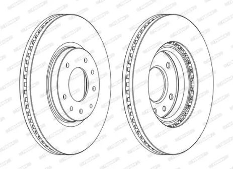 Диск тормозной MAZDA CX-7, FERODO (DDF1768C)