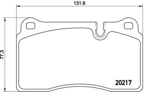 Комплект гальмівних колодок, дискове гальмо LAND ROVER, BREMBO (P44018)