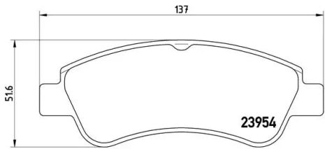 Комплект тормозных колодок, дисковый тормоз OPEL CROSSLAND, OPEL CROSSLAND, BREMBO (P61066)