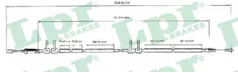 Трос ручного тормоза FIAT DUCATO, PEUGEOT BOXER, LPR (C0989B)