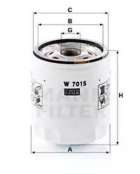 Фильтр масляный JAGUAR (CHERY), MORGAN ROADSTER, MANN-FILTER (W7015)