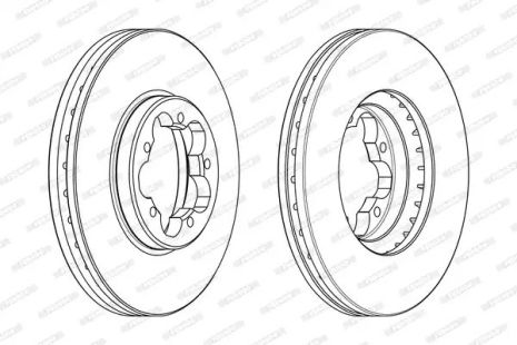 Диск тормозной FORD TRANSIT, FERODO (DDF2469)