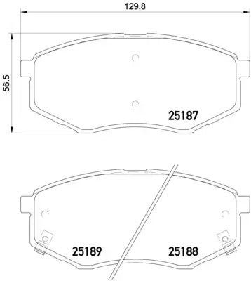 Комплект гальмівних колодок, дискове гальмо KIA SOUL, HYUNDAI ix20, BREMBO (P30055)