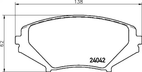 Комплект гальмівних колодок, дискове гальмо MAZDA RX-8, BREMBO (P49034)