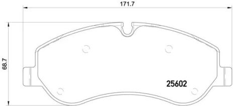 Комплект гальмівних колодок, дискове гальмо FORD AUSTRALIA, BREMBO (P24152)