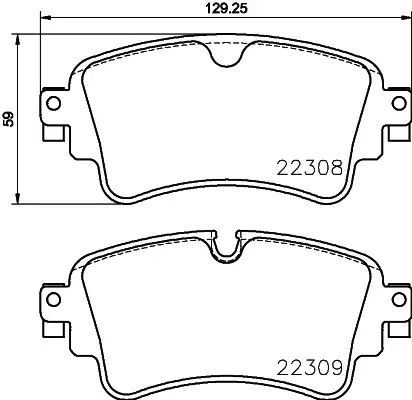 Комплект гальмівних колодок, дискове гальмо VW TOUAREG, AUDI A6, BREMBO (P85154)