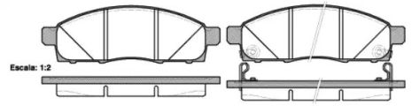 Комплект гальмівних колодок, дискове гальмо NISSAN NV200, WOKING (P1534302)