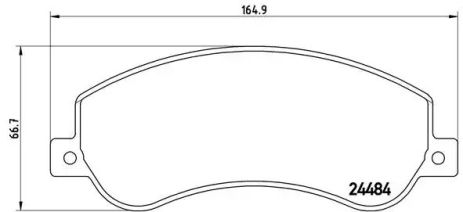 Комплект гальмівних колодок, дискове гальмо VW AMAROK, BREMBO (P85115)