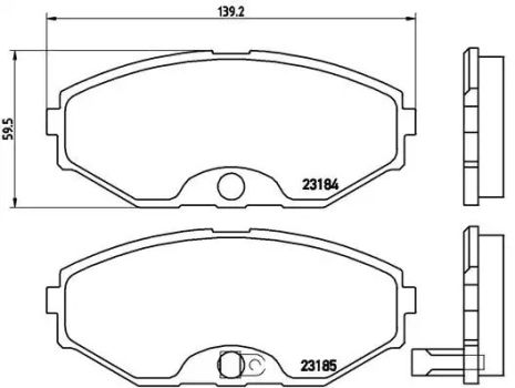 Комплект тормозных колодок, дисковый тормоз NISSAN PRAIRIE, INFINITI Q45, BREMBO (P56045)