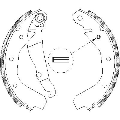 Комплект тормозных колодок BEDFORD ASTRA, SAAB 9-5, REMSA (408800)