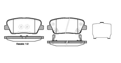 Комплект тормозных колодок, дисковый тормоз MAXUS G10, KIA QUORIS, REMSA (127402)