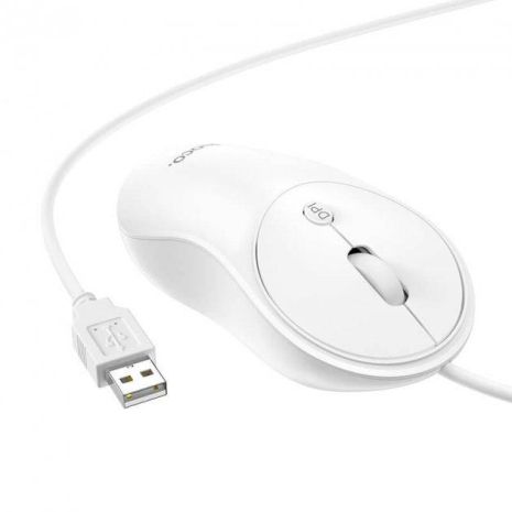 Миша Hoco GM13 Esteem business wired mouse | 1,5 M, 1000/1600dpi | біла