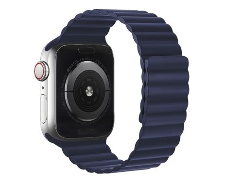 Ремешок силиконовый Hoco iWatch WA07 magnetic 42/ 44/ 45/ 49mm dark blue