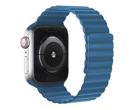 Ремешок силиконовый Hoco iWatch WA07 magnetic 42/ 44/ 45/ 49mm blue