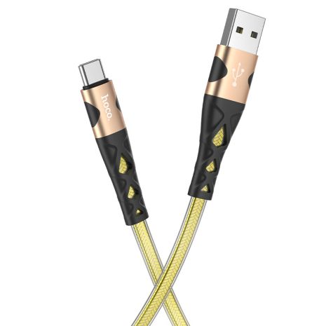 Кабель Hoco U105 USB to Type-C 1.2m золотистий