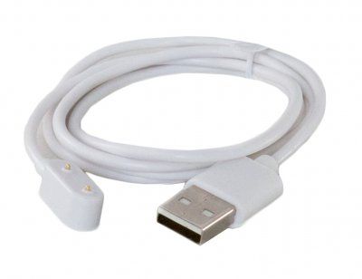 USB кабель для дитячих смарт годинників Y01S/ Y01A/ Y02/ Y03/ Y05/ Y5S/ Q1/ Q2/ Q1S/ Z1/ Z1S/ Z1Y/ Z2/ Z2Y/ Z2S/ Z3/ Z5/ Z5Q/ Z3D/ Z6 білий