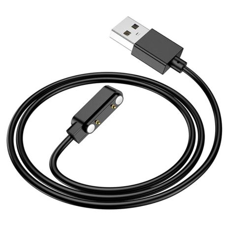 USB кабель для смарт годинника Hoco Y9 магнітний чорний