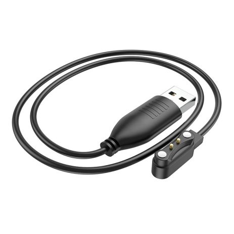 USB кабель для смарт часов Hoco Y5/ Y5 Pro/ Y6/ Y7/ Y8 чёрный