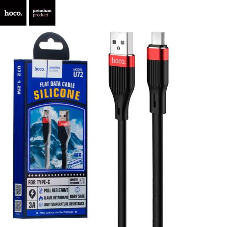 Кабель Hoco U72 USB to Type-C 1.2m черный