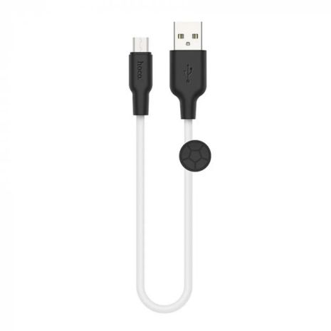 Кабель Hoco X21 Plus USB to MicroUSB 0.25m чорно-білий