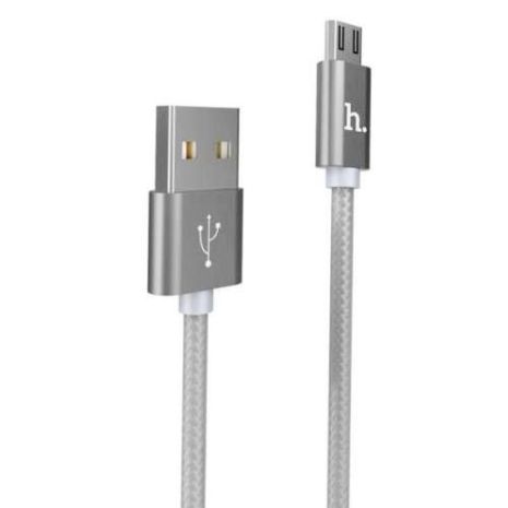 Кабель Hoco X2 USB to Lightning 1m серебристый