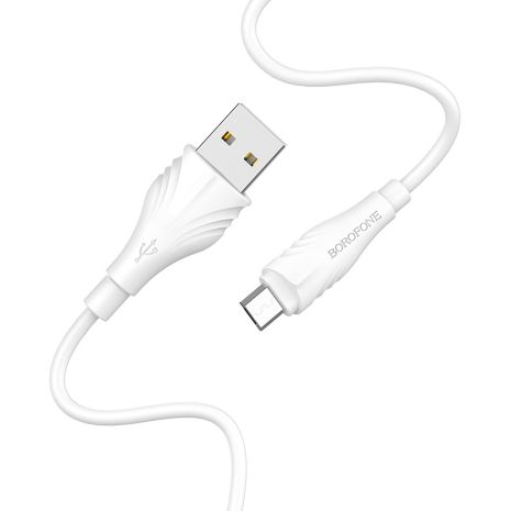 USB Borofone BX18 MicroUSB 2m Белый