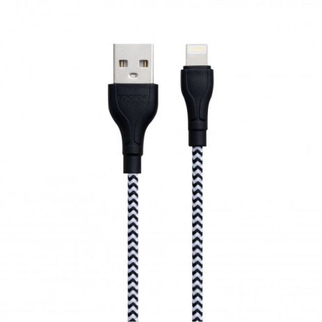 USB Borofone BX39 Beneficial Lightning 1m Чёрно-Белый