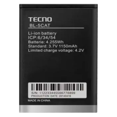 Аккумулятор для Tecno T301 / T302 / T312 / T349 / T401 / T371 / BL-5CAT [Original PRC] 12 мес. гарантии