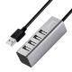 USB Hub Hoco HB1 Line Machine 4USB Серый