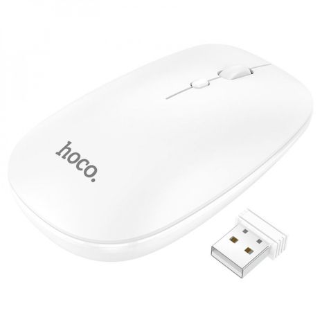 Wireless Мышь Hoco GM15 Art dual-mode business wireless mouse |BT5.0, 2.4G, 800/1200/1600dpi| Белый