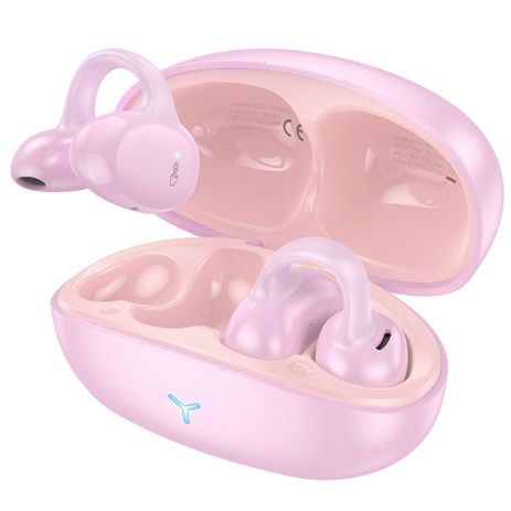 Навушники HOCO EW57 Auspicious clip-on true бездротовий BT headset |BT5.3, 70/450mAh, 11h| pink