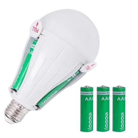 LED Лампа Lux 30W з акумулятором аварійна (E27/30W/3W від АКБ/3*18650/up 4 Hours/4500K)